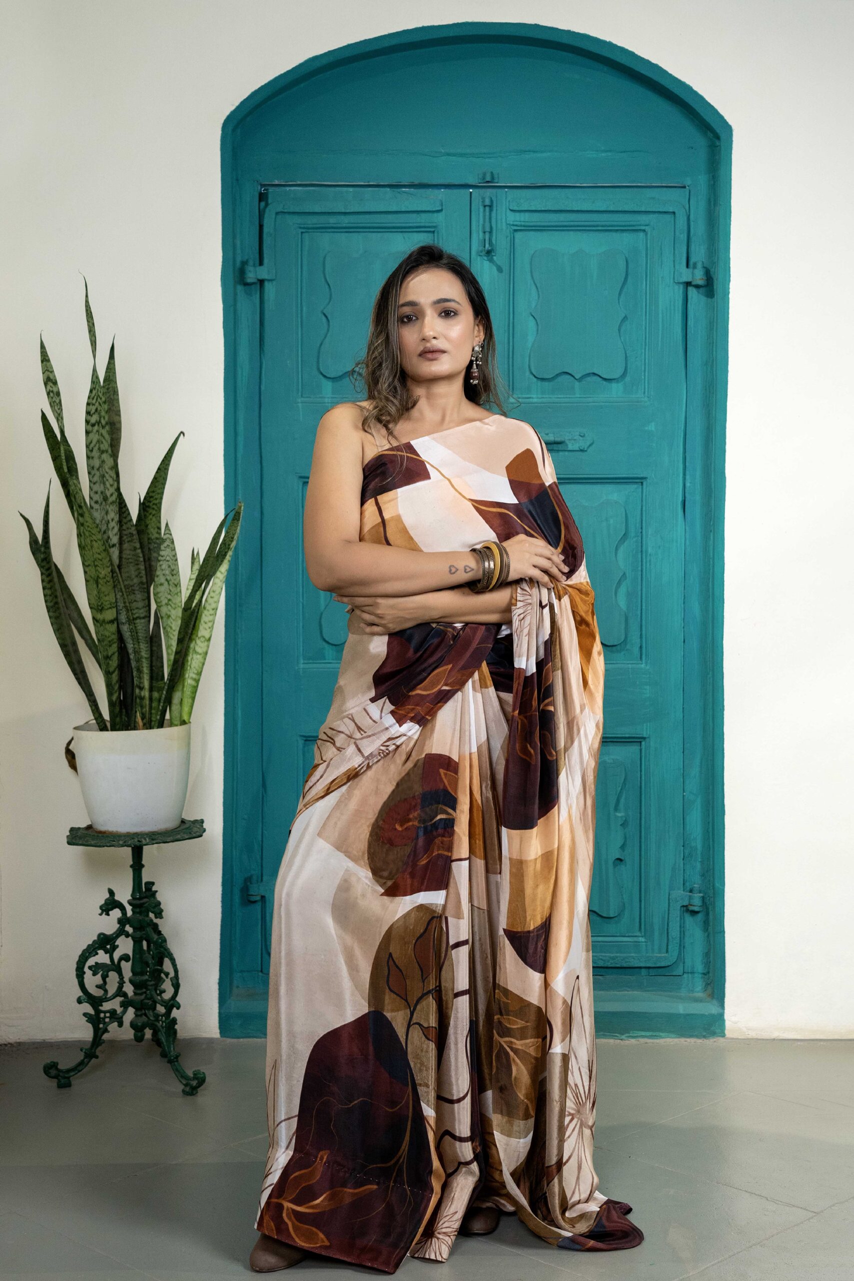 Boho wandered crepe saree